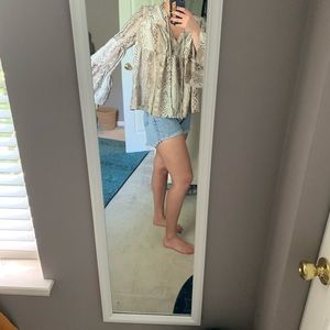 Boutique Long Sleeve Snakeskin Top